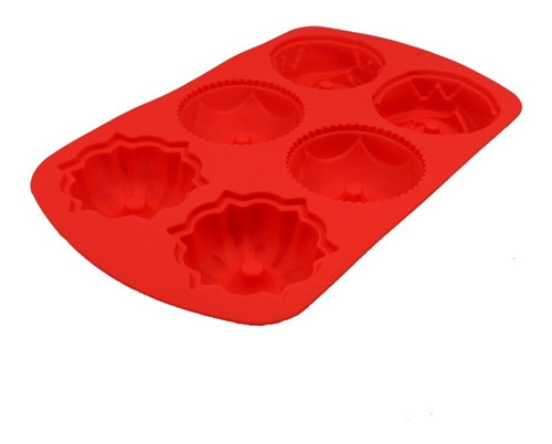 Molde Silicona Muffin X6 Cupcakes Formas - Sheshu Home Color FLORESROJO