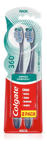 Escova Dental Macia Colgate 360° 2 Unidades