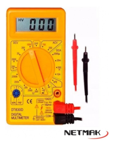 Tester Digital Con Buzzer Y Cables 