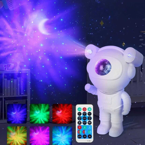 Astronauta Proyector Estrellas Galaxia Sonido Corneta Niños