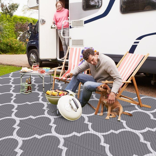Alfombra De Plástico Reversible Para Exteriores, Impermeabl