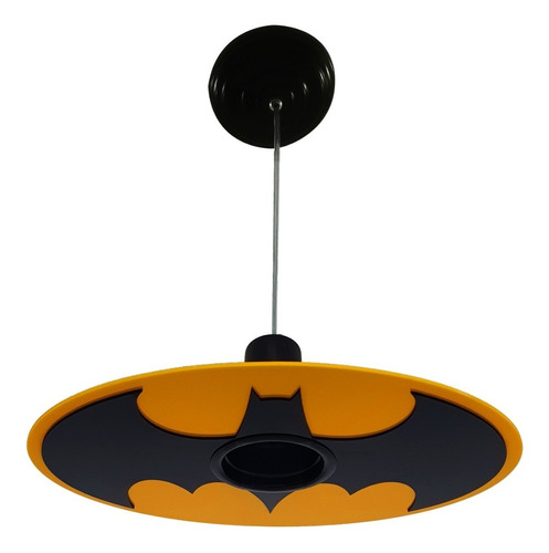 Luminária Pendente Batman Heroi Dc Marvel Quarto Menino Cor Preto 110V/220V