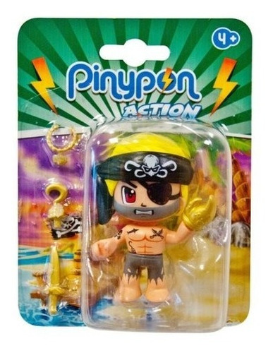 Muñeco Pinypon Action Figura X1 Piratas Con Accesorios Orig