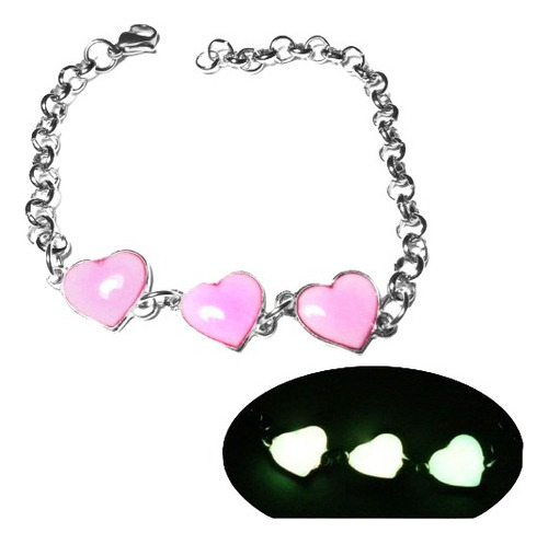 Pulsera Corazón Brilla En La Oscuridad 