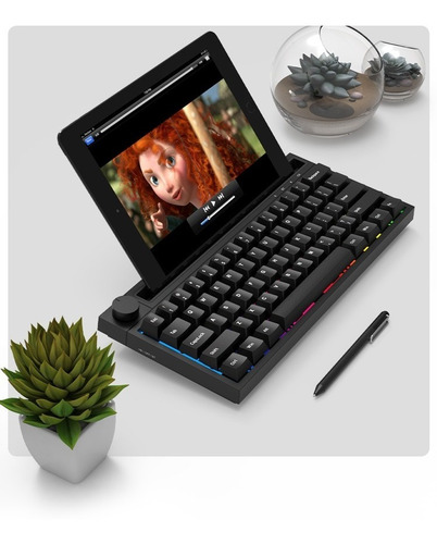 Imagen 7 de 7 de Teclado Mecánico Bluetooth Full Rgb Switch Pink K620 Negro