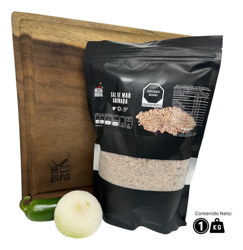 Sal De Mar Ahumada Mecha Brava Bolsa De 1 Kg