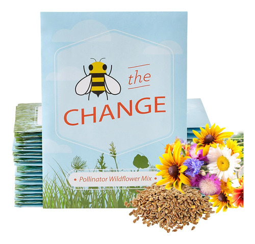 Paquetes De Semillas De Flores Silvestres ''bee The Change''
