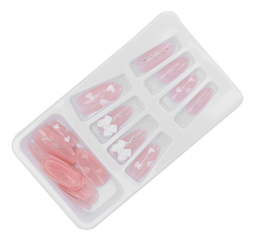 24 Pcs Kit De Uñas Falsas Extraíbles De Las Uñas Falsas