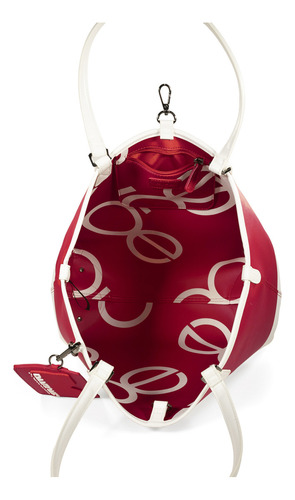 Bolsa Tote Grande Oe X Pantone Para Mujer Color Rojo Diseño de la tela Lisa