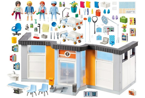 Figuras Para Armar Playmobil Planta De Hospital 297 Piezas
