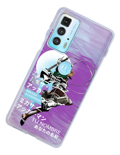 Funda Para Motorola Attack On Titan Mikasa Ackerman Nombre