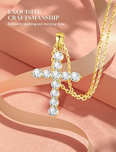 Jowaia Collares De Cruz De Plata De Ley 925 Para Mujer, Coll