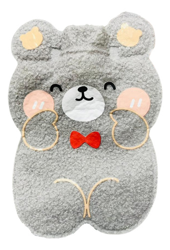 Mini Bolsa De Agua Caliente Tapón 350ml Kawaii Cute Animals Gris