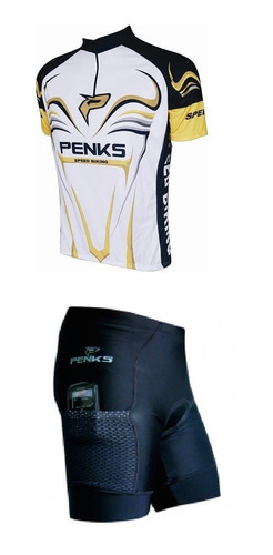 Conjunto Speed Biking Penks Camisa+bermuda Com Bolso