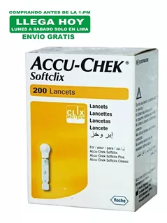 Lanceta Accu Chek Softclix X 200 Envío Gratis