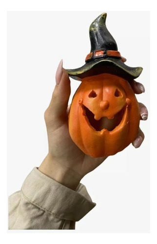 Lámpara Recargable Solar Diseño Halloween Con Estaca Jardin Calabaza Con Gorro
