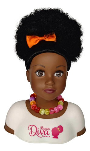 Muñecas Con Cabeza De Estilo Marrón Africano Negro Con Pelo