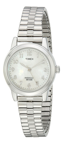 Timex Essex Avenue Reloj, Vestido, Plateado/nácar