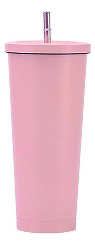 Termo Con Tapa Y Pop 600 Ml Acero Inoxidable Rosa Linnar