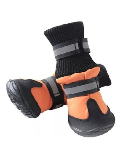Zapatos Altos Perro Impermeables Antideslizantes M Naranja