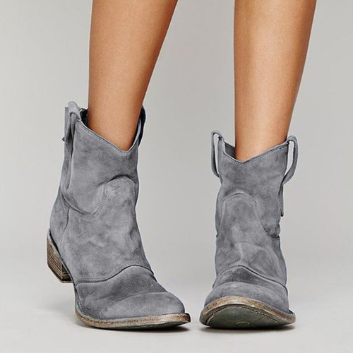 Botines Vaqueras Vintage Con Punta Botas Martin Para Dam [u]