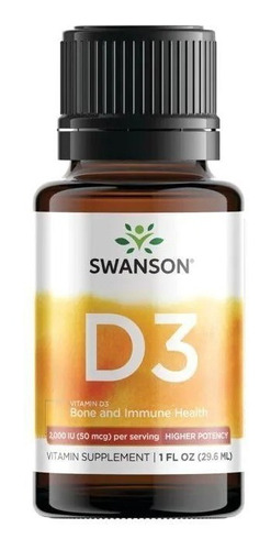 Swanson | Vitamin D3 I 2,000iu 50 Mcg I 1 Fl Oz Liq I Usa