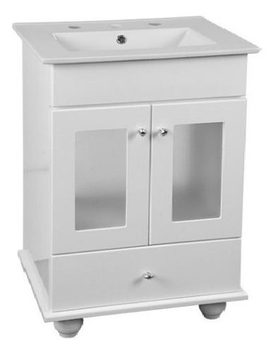 Vanitory Maral 60 C/2 Ptas.vidriadas/1 Cajón. (mueble Solo)