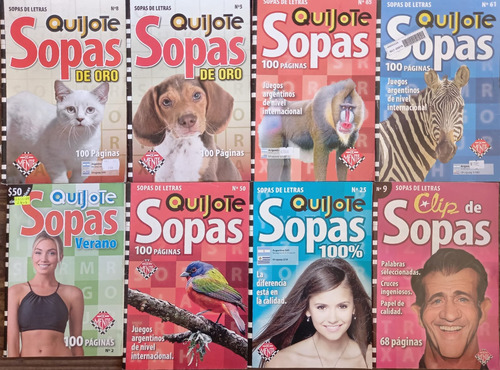 Lote 8 Revistas Sopas De Letras Quijote