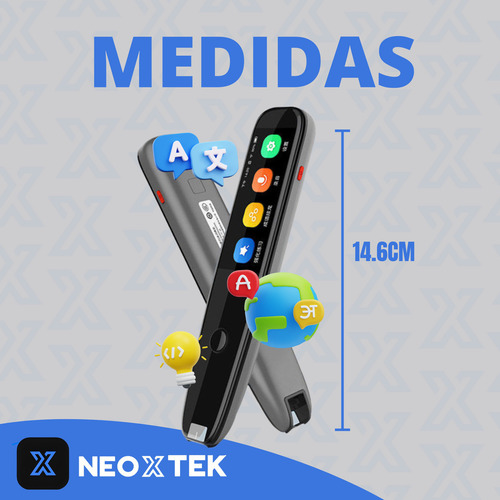 Scanner Portatil Leitor Dicionário Inteligente 112 Idiomas Caneta Tradutora Caneta Instantânea Multilíngue Inteligente Leitura Offline Voz Bluetooth Wi-fi Dicionário Digital