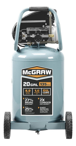 Compresor De Aire Lub De Aceite De 20 Gal 1.6 Hp, 135 Psi