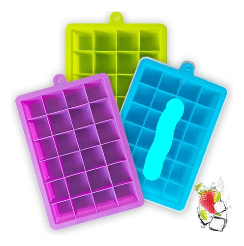Moldes For Cubitos De Hielo: Paquete De 3 Bandejas De
