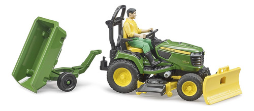 Bruder 09824 Bworld John Deere Lawn Trator W Trailer And...