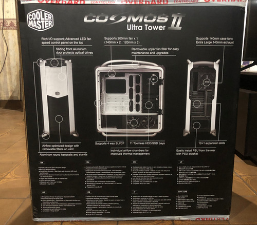 Gabinete Coolermaster Cosmos Ii Ultra Tower Edición Limitada Plateado