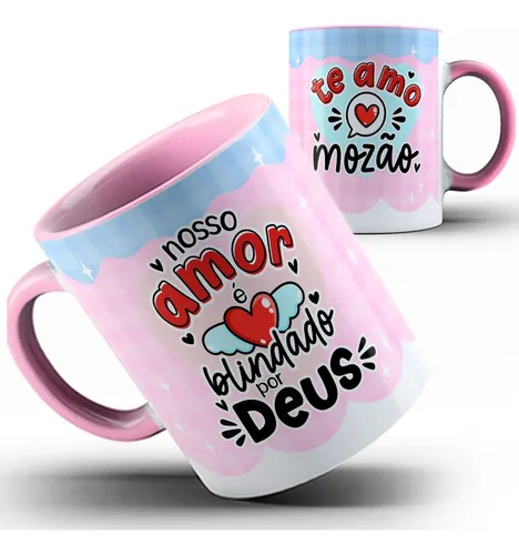 Caneca Color Mozão Nosso Amor Blindado Por Deus 23a