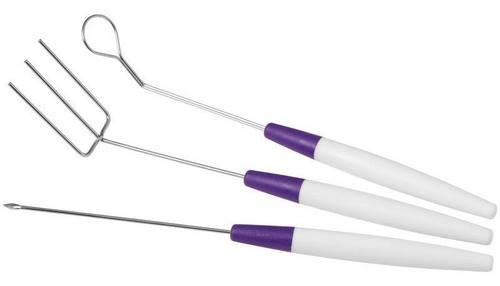 Imagen 5 de 8 de Kit X3 Herramientas Para Bañar Bombones Chocolate Wilton
