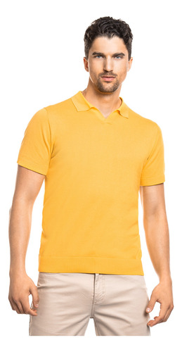 Polera Hombre Polo Arom Amarillo New Man Ss 2022