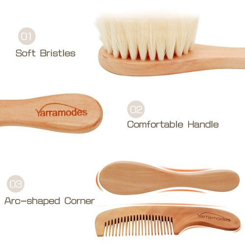 Cabra Del Bebé Cepillo De Pelo Y Peine Conjunto Para Recién