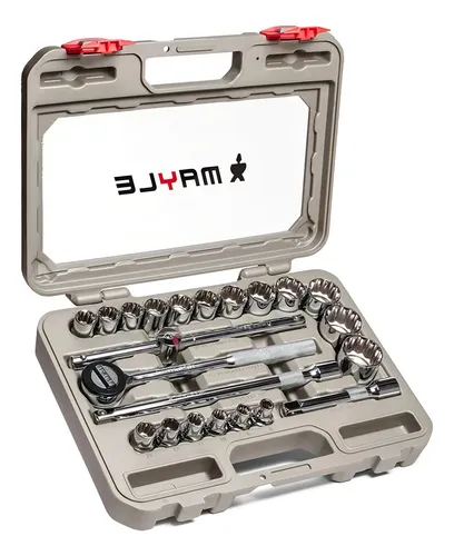 Jogo De Soquetes Estriados De 1/2 Pol 23 Peças 110023 Mayle