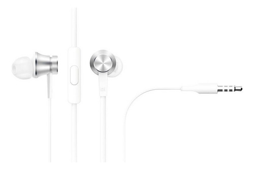 Audífonos Alámbricos Xiaomi Mi In-ear Headphones Basic Plata Color Gris