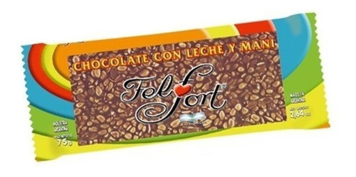 Chocolate Con Leche Y Maní Felfort X75gr - La Golosinería 