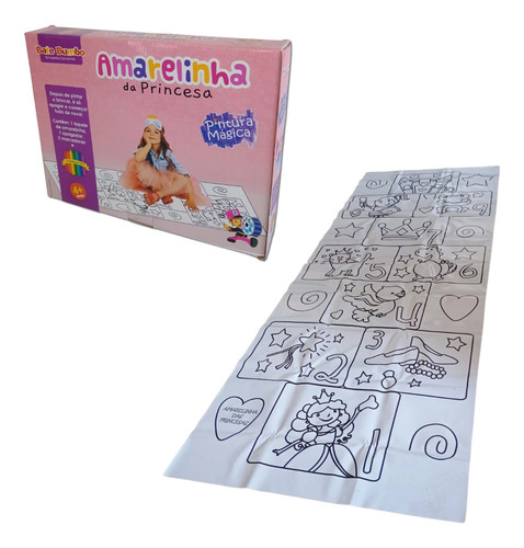 Brinquedo Amarelinha Da Princesa Pinta E Apaga Bate Bumbo