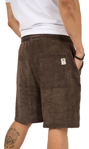 Bermuda Hombre Lisa Cara Cruz Jeans Corderoy Liviano Urbana