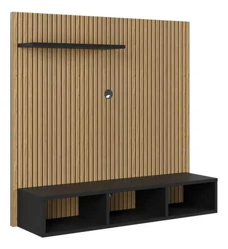 Rack Panel Tv Estocolmo Nórdico 32 Pulgadas Color Nogal/grafito