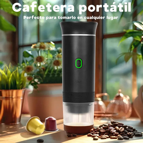 Cafetera Espresso Portátil Eléctrica 3 En 1 Usb Para Viaje Negro