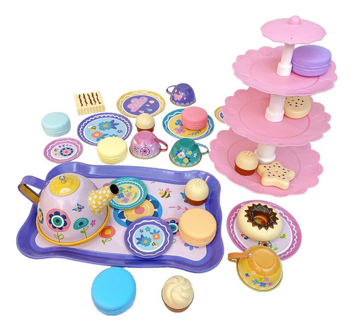 Play House Tea Set Platos Y Utensilios De Juguete Para