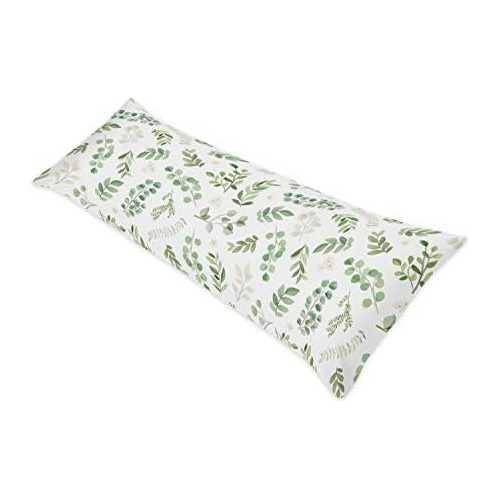 Funda De Almohada De Hojas  Es, Verde Y Blanco, Almohad...