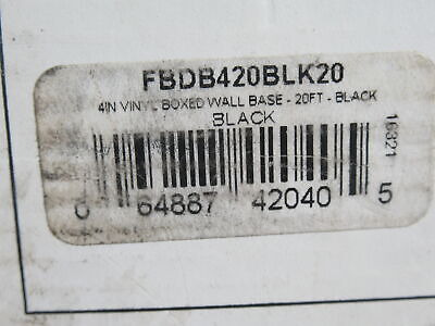 Shur-trim Fbdb420blk20 Vinyl Wall Base 4 W X 20' L New Aaj