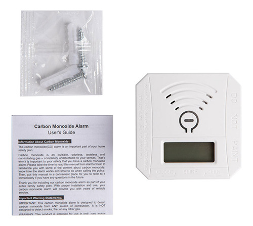 Detector De Co2 A Batería Con Pantalla Led Y Alarma Fuerte