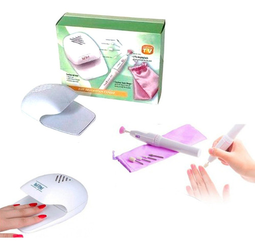 Kit Manicura Secador Y Torno Para Uñas Completo