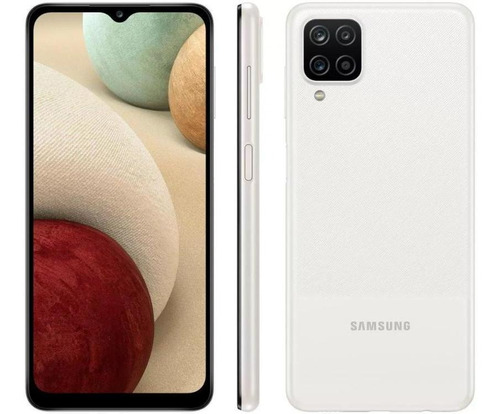 Smartphone Samsung Galaxy A12 Tela 6.5 64gb 4gb Ram Branco